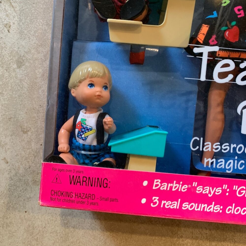 Teacher Barbie Doll & Kids Gift Set 1995 Mattel 13914 Rare 1st Ed. No Underwear - Picture 8 of 12